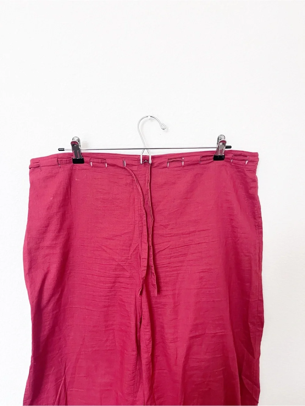 Eileen Fisher Burnt Orange Silk Cotton Wide Leg Capri Pants Size PS